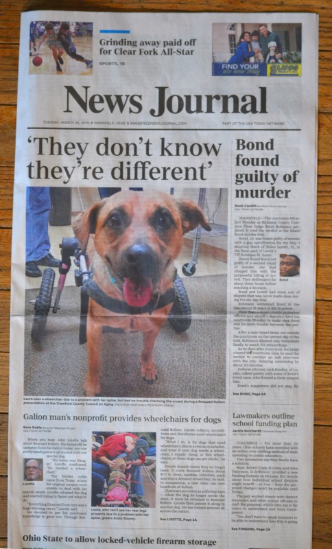 2019 03 22 Mansfield News Journal Front Page